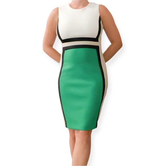 Calvin Klein Dresses & Skirts - Calvin Klein Green and White Dress
